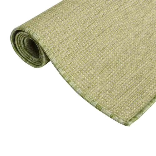 Vanjski tepih ravnog tkanja 160 x 230 cm zeleni - Zelena 160 x 230 cm Cijena