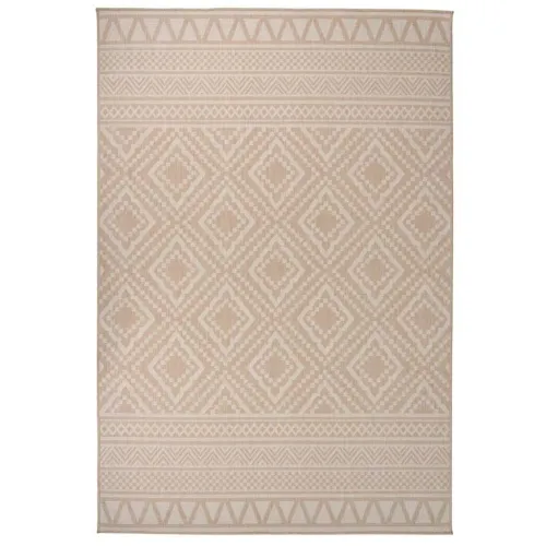 Vanjski tepih ravnog tkanja 160 x 230 cm smeđe pruge - Smeđe pruge 160 x 230 cm Cijena