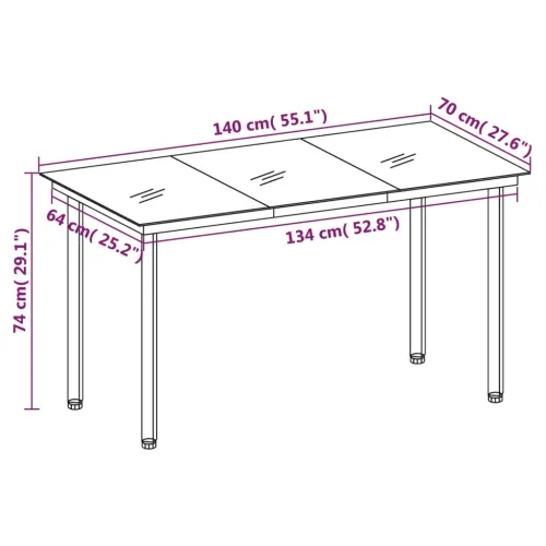 Vrtna garnitura - 5-dijelni vrtni blagovaonski set sivi - Siva Dužina stola 140 cm 4 Cijena