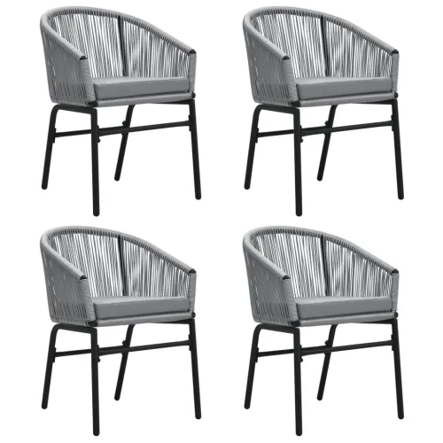 Vrtna garnitura - 5-dijelni vrtni blagovaonski set sivi - Siva Dužina stola 140 cm 4 Cijena