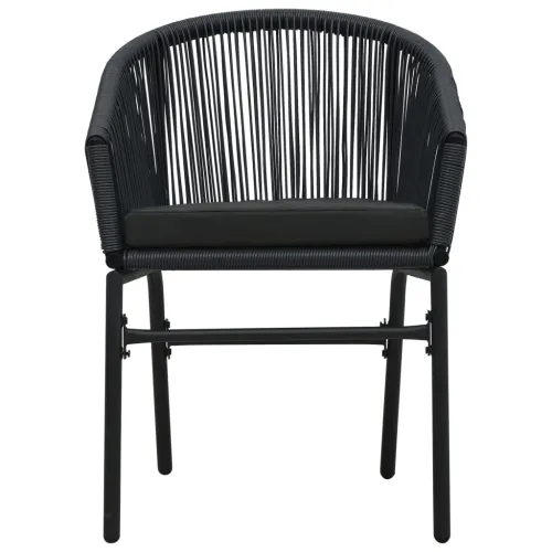 Vrtna garnitura - 5-dijelni vrtni blagovaonski set crni - Crna Dužina stola 80 cm 4 Cijena