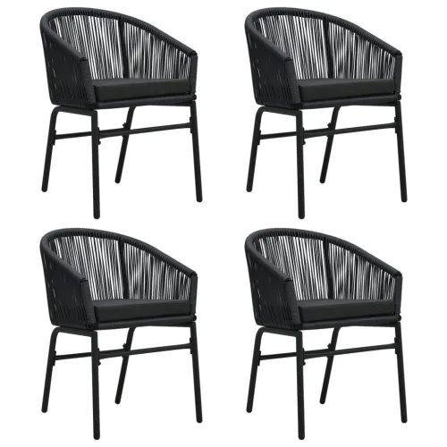 Vrtna garnitura - 5-dijelni vrtni blagovaonski set crni - Crna Dužina stola 140 cm 4 Cijena