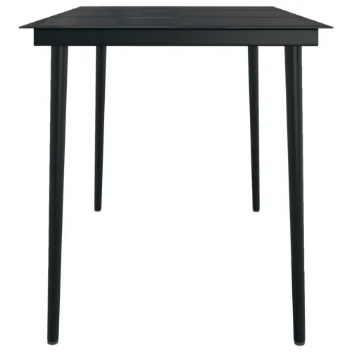 Vrtna garnitura - 7-dijelni vrtni blagovaonski set crni - Crna Dužina stola 140 cm 6 Cijena