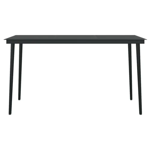 Vrtna garnitura - 7-dijelni vrtni blagovaonski set crni - Crna Dužina stola 140 cm 6 Cijena