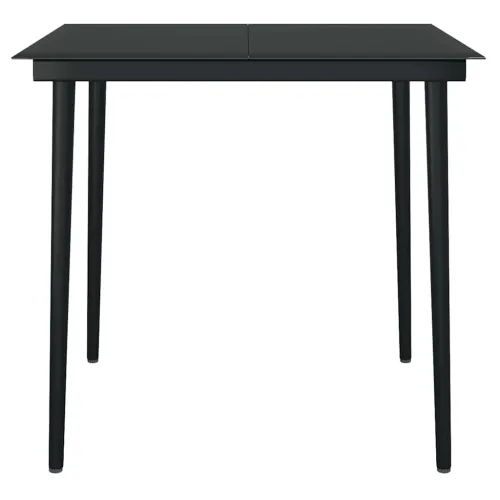 Vrtna garnitura - 5-dijelni vrtni blagovaonski set smeđe-crni - Smeđa i crna Dužina stola 80 cm 4 Cijena