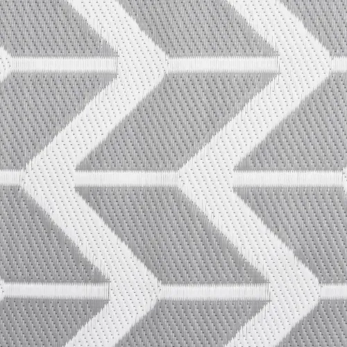 Vanjski tepih ARAKIL sivi 160x230 cm PP - Bijela i siva 160 x 230 cm Cijena