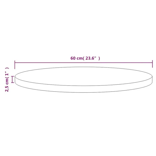 Ploča za stol bijela Ø 60 x 2,5 cm od masivne borovine - Bijela Ø 60 x 2.5 cm Cijena