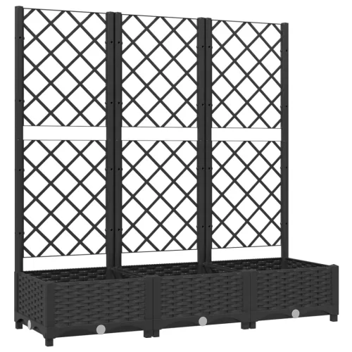 Vrtna žardinjera s rešetkom crna 120x40x121,5 cm PP - Crna 120 x 40 x 121.5 cm 1 Crna Cijena