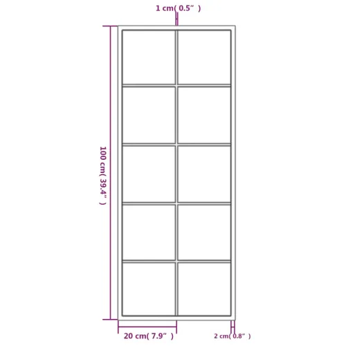Zidno ogledalo crno 100 x 40 cm metalno Cijena