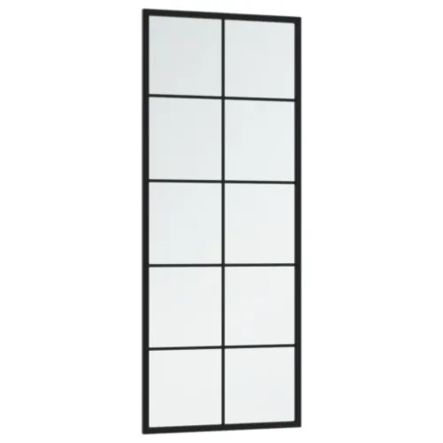Zidno ogledalo crno 100 x 40 cm metalno Cijena
