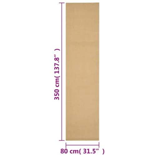 Tepih od prirodnog sisala 80 x 350 cm - Prirodna 80 x 350 cm Cijena