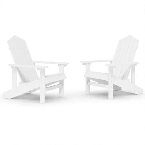 Vrtne stolice Adirondack 2 kom HDPE bijele - Bijela Fotelja (2 kom) Cijena