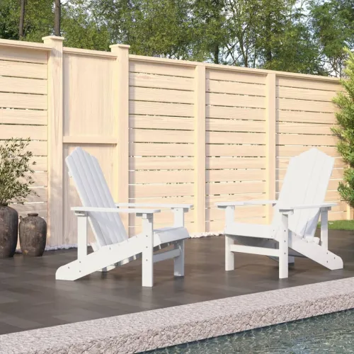 Vrtne stolice Adirondack 2 kom HDPE bijele - Bijela Fotelja (2 kom) Cijena
