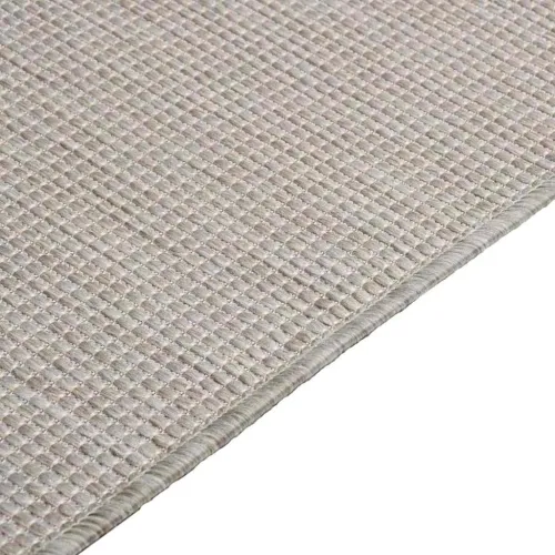 Vanjski tepih ravnog tkanja 140 x 200 cm svijetlo sivi - Svjetlosiva 140 x 200 cm Cijena