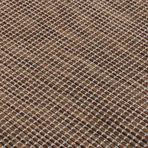 Vanjski tepih ravnog tkanja 140 x 200 cm smeđi - Smeđa 140 x 200 cm Cijena