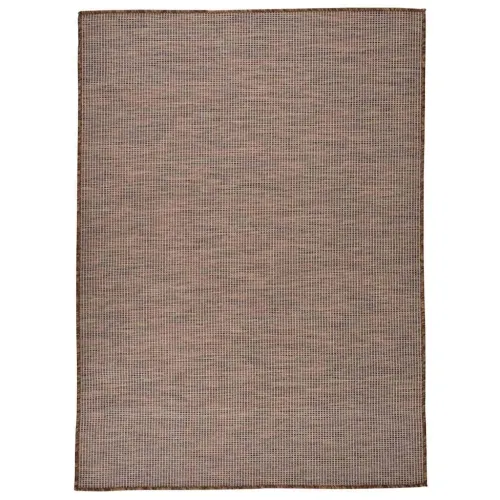 Vanjski tepih ravnog tkanja 200 x 280 cm smeđi - Smeđa 200 x 280 cm Cijena