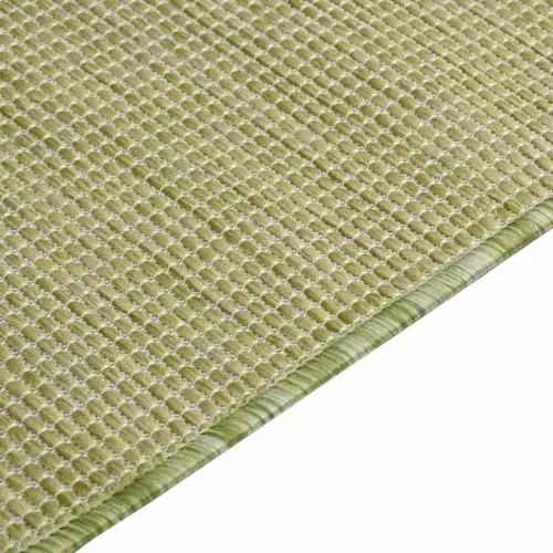 Vanjski tepih ravnog tkanja 140 x 200 cm zeleni - Zelena 140 x 200 cm Cijena
