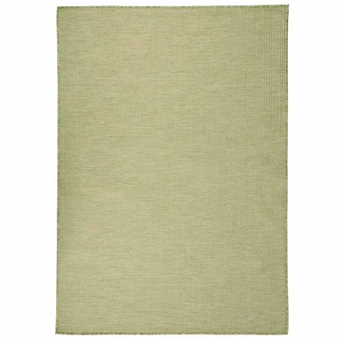 Vanjski tepih ravnog tkanja 140 x 200 cm zeleni - Zelena 140 x 200 cm Cijena