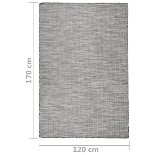 Vanjski tepih ravnog tkanja 120 x 170 cm smeđe-plava - Smeđe-plava 120 x 170 cm Cijena