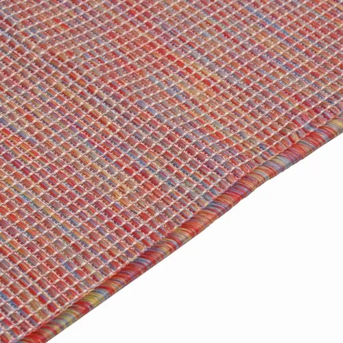 Vanjski tepih ravnog tkanja 120 x 170 cm crveni - Crvena 120 x 170 cm Cijena