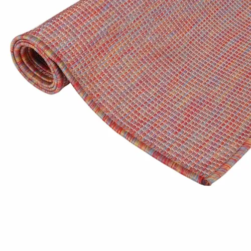 Vanjski tepih ravnog tkanja 120 x 170 cm crveni - Crvena 120 x 170 cm Cijena