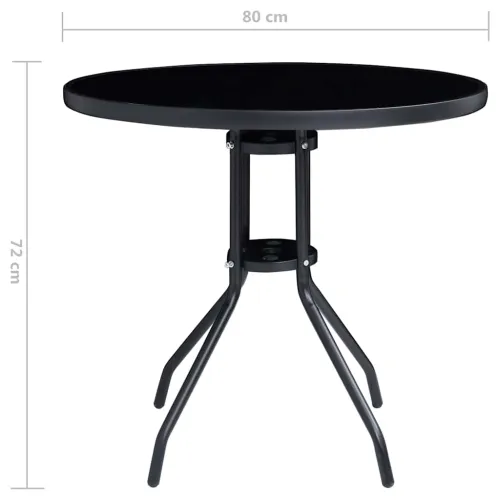5-dijelni bistro set crni i antracit - 4 Cijena
