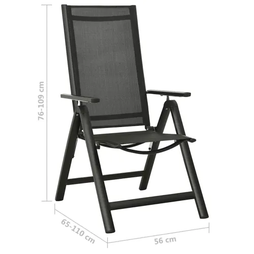 5-dijelni bistro set crni i antracit - 4 Cijena