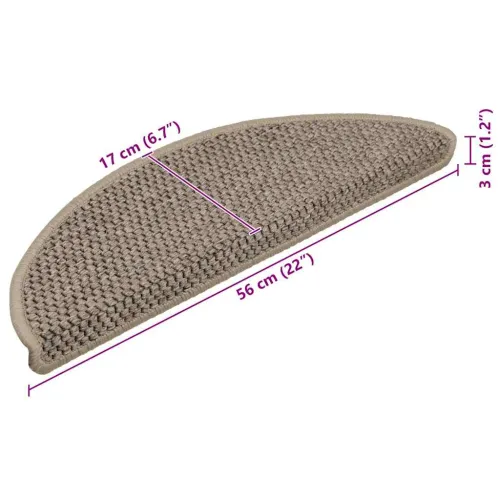 Ljepljivi tepisi za stepenice 15 kom 56x17x3 cm tamnobež - Tamnobež 56 x 17 x 3 cm 15 Cijena