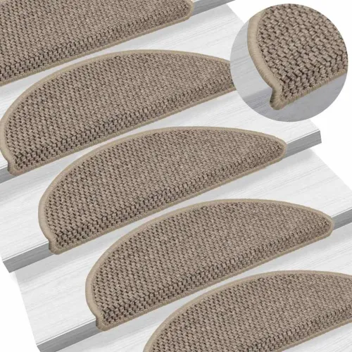 Ljepljivi tepisi za stepenice 15 kom 56x17x3 cm tamnobež - Tamnobež 56 x 17 x 3 cm 15 Cijena