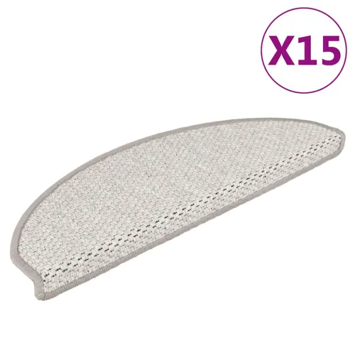 Samoljepljivi otirači za stube 15 kom 65x21x4 cm boja platine - Platina 65 x 21 x 4 cm 15 Cijena
