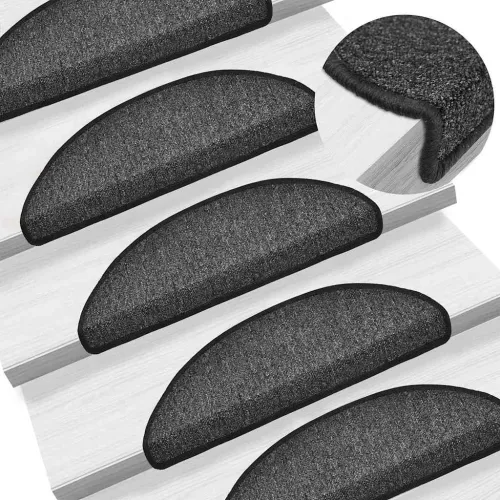 Prostirke za stepenice 10 kom 56x17x3 cm antracit poluokrugle - Antracit 56 x 17 x 3 cm 10 Antracit Cijena