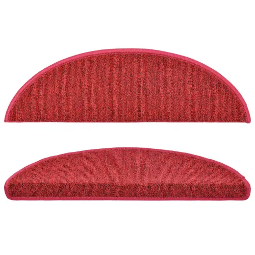 Prostirke za stepenice 10 kom 56x17x3 cm crvene poluokrugle - Crvena 56 x 17 x 3 cm 10 Crvena Cijena