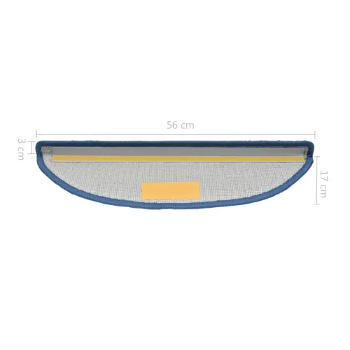 Prostirke za stepenice 10 kom 56x17x3 cm plave poluokrugle - Plava 56 x 17 x 3 cm 10 Cijena