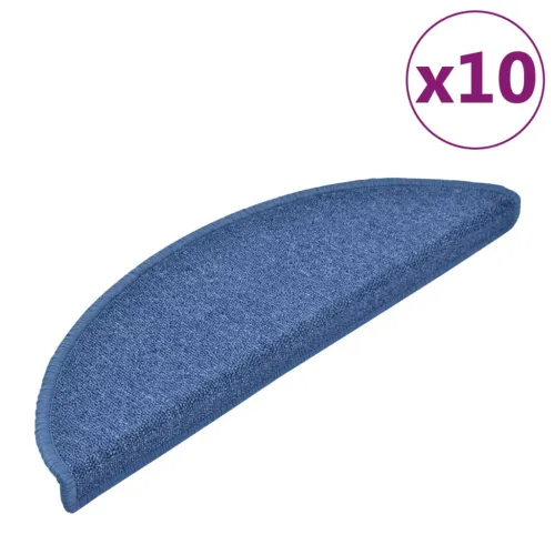 Prostirke za stepenice 10 kom 56x17x3 cm plave poluokrugle - Plava 56 x 17 x 3 cm 10 Cijena