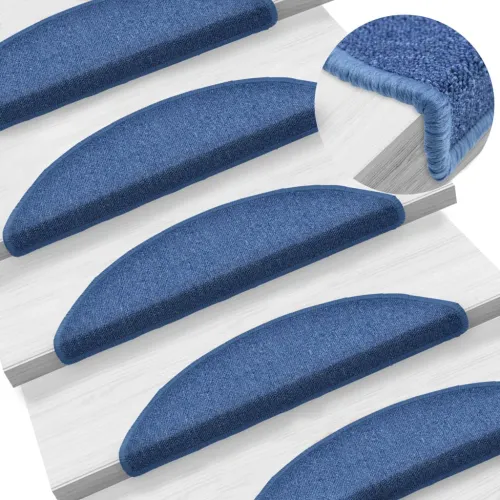 Prostirke za stepenice 10 kom 56x17x3 cm plave poluokrugle - Plava 56 x 17 x 3 cm 10 Cijena