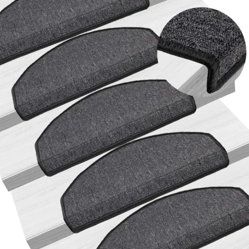 Prostirke za stepenice 10 kom 65x24x4 cm antracit poluokrugle velike - Antracit 65 x 24 x 4 cm 10 Antracit Cijena