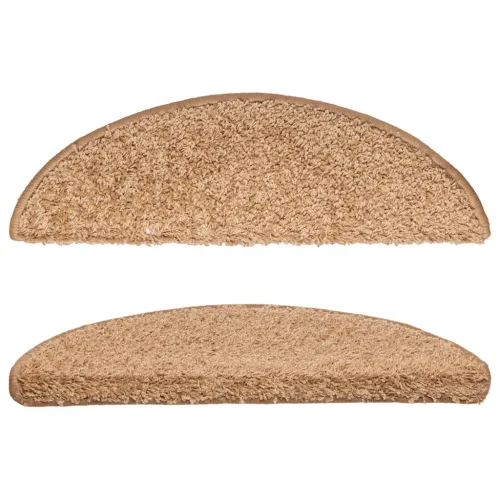 Prostirke za stepenice 10 kom 56x17x3 cm bež poluokrugle - Bež 56 x 17 x 3 cm 10 Cijena