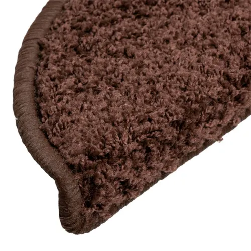 Prostirke za stepenice 10 kom 56x17x3 cm smeđe poluokrugle - Smeđa 56 x 17 x 3 cm 10 Cijena