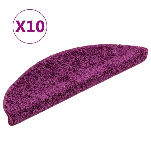 Prostirke za stepenice 10 kom 56x17x3 cm ljubičaste poluokrugle - Ljubičasta 56 x 17 x 3 cm 10 Cijena