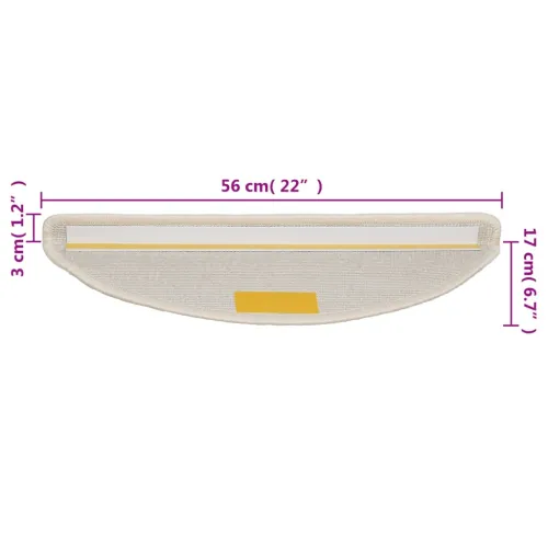 Prostirke za stepenice 10 kom 56x17x3 cm bijele poluokrugle - Bijela 56 x 17 x 3 cm 10 Bijela Cijena