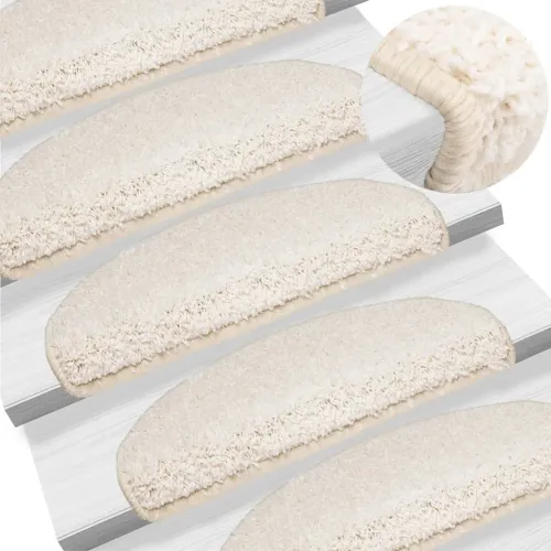 Prostirke za stepenice 10 kom 65x21x4 cm Bijele poluokrugle velike - Bijela 65 x 21 x 4 cm 10 Cijena