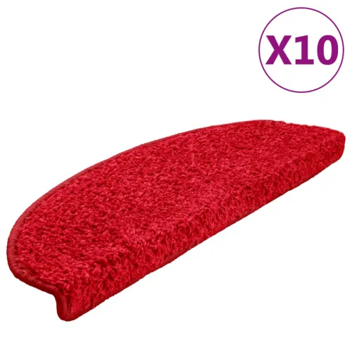 Prostirke za stepenice 10 kom 65x21x4 cm crvene poluokrugle velike - Crvena 65 x 21 x 4 cm 10 Crvena Cijena