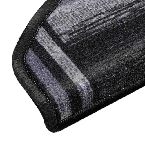 Otirači za stepenice samoljepljivi 5 kom 65x21x4 cm crno-sivi - Crna i siva 5 Polukružno Cijena