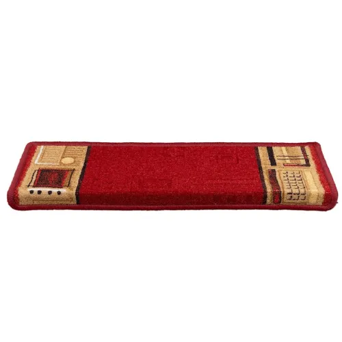 Otirači za stepenice samoljepljivi 10 kom 65x21x4 cm crveni - Crvena 10 Pravokutno Cijena