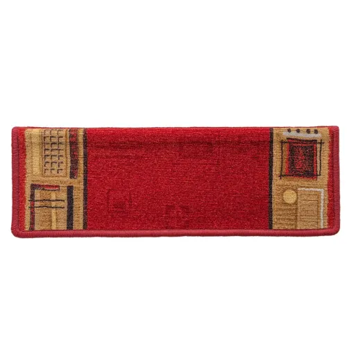 Otirači za stepenice samoljepljivi 10 kom 65x21x4 cm crveni - Crvena 10 Pravokutno Cijena