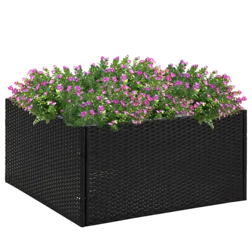Vrtna sadilica crna 80 x 80 x 40 cm od poliratana - Crna 80 x 80 x 40 cm Cijena