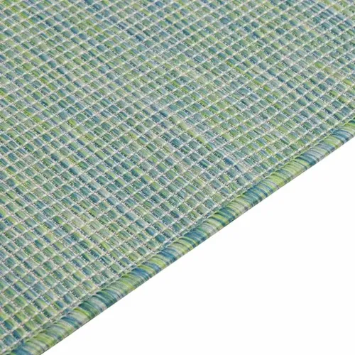 Vanjski tepih ravnog tkanja 200 x 280 cm tirkizni - Tirkizna 200 x 280 cm Cijena