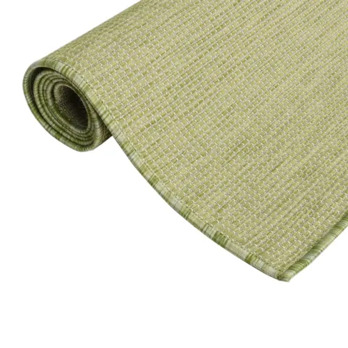 Vanjski tepih ravnog tkanja 200 x 280 cm zeleni - Zelena 200 x 280 cm Cijena