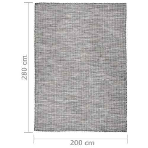 Vanjski tepih ravnog tkanja 200 x 280 cm smeđe-plava - Smeđe-plava 200 x 280 cm Cijena