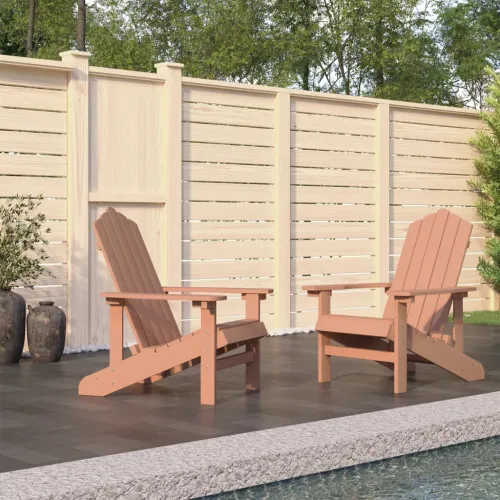 Vrtne stolice Adirondack 2 kom HDPE smeđe - Smeđa Fotelja (2 kom) Cijena